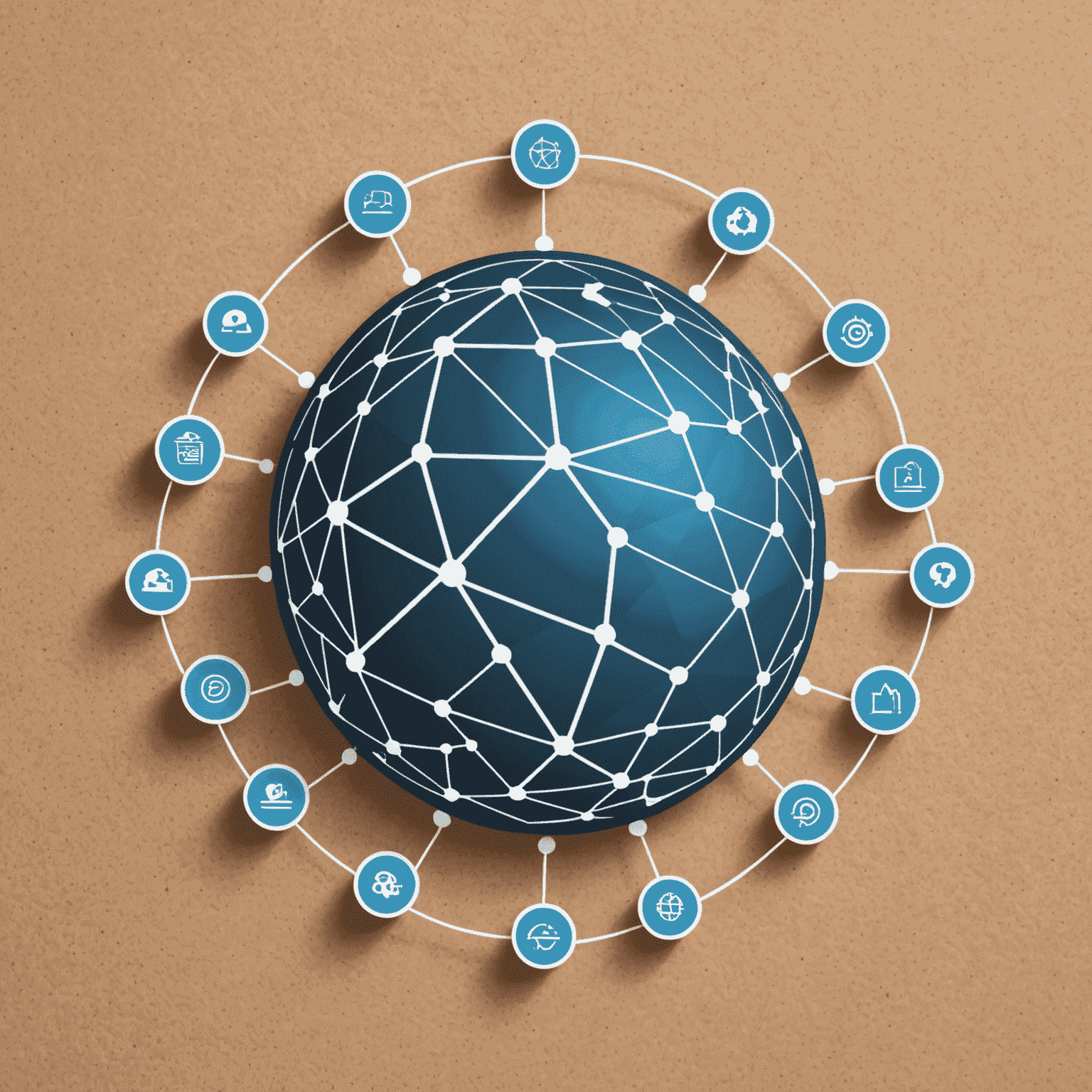 Remote Team Productivity Solutions logo featuring a stylized globe with interconnected nodes, symbolizing global teamwork